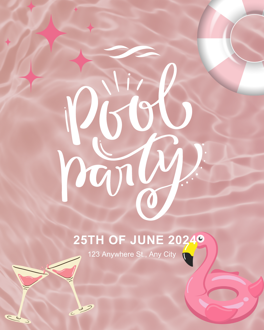 Pool party invites
